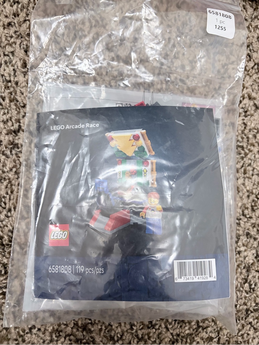 Lego Instruction Leaflet with White and Red Accents